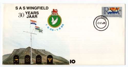 1986 RSA SA Naval SAS Wingfield 30 Years #4468/5000 Commemorative Cover 10