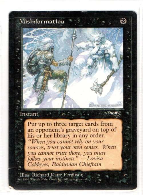 Magic The  Gathering 1996 - Misinformation - Common - Alliances