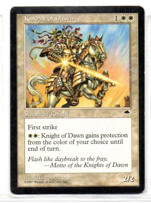 Magic The Gathering 1997 - Knight of Dawn - Common - Tempest
