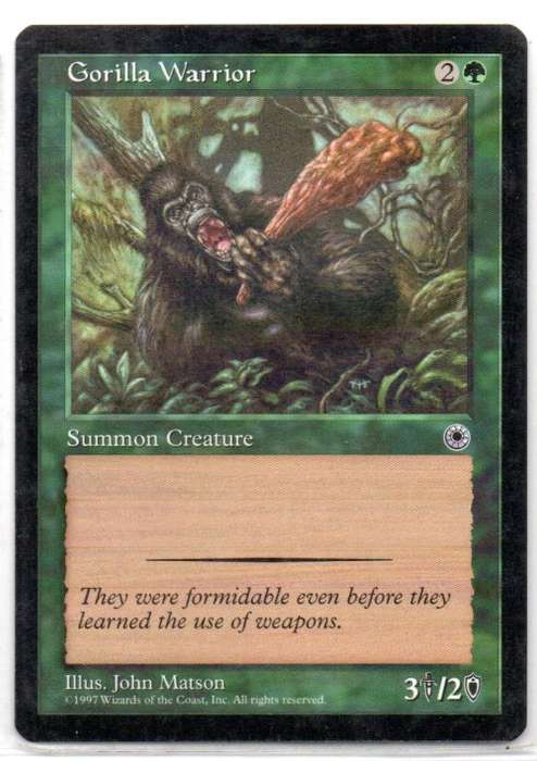Magic The Gathering 1997 - Gorilla Warrior - Common - Portal