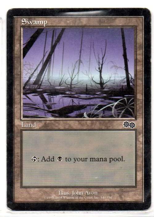 Magic The Gathering 1993 - 1998 - Swamp 340/350 - Land - Urza`s Saga