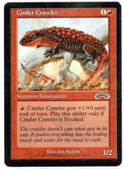 Magic The Gathering 1993 - 1998 - Cinder Crawler 80/143 - Common - Exodus