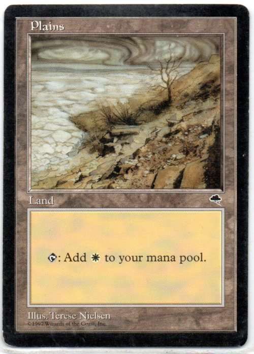 Magic The Gathering 1997 - Plains - Land - Tempest