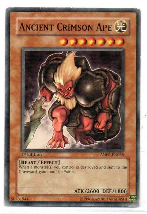 Yu-Gi-Oh! - Ancient Crimson Ape - 1st Ed/Common - Ancient Prophecy (ANPR-EN038)