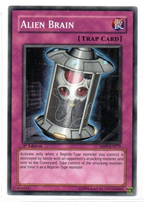 Yu-Gi-Oh! - Alien Brain - 1st Ed/Common - Absolute Powerforce (ABPF-EN075)