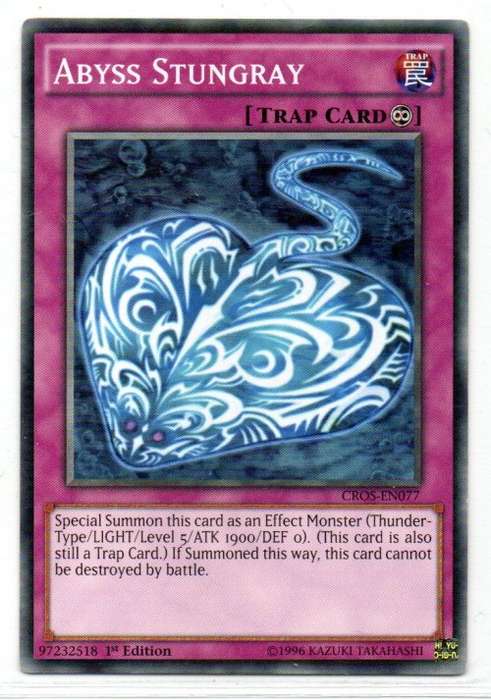 Yu-Gi-Oh! - Abyss Stungray - 1st Ed/Common - Crossed Souls (CROS-EN077)