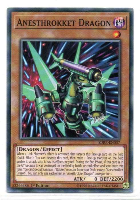 Yu-Gi-Oh! - Anesthrokket Dragon - 1st Ed/Common - Structure Deck: Rokket Revolt (SDRR-EN007)