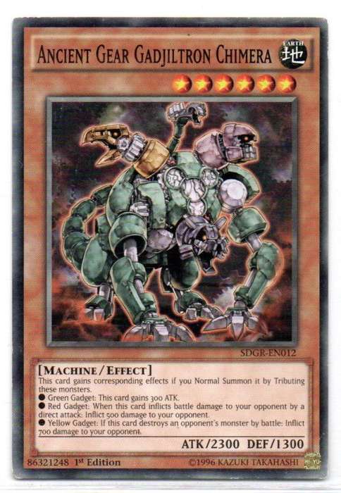 Yu-Gi-Oh! - Ancient Gear Gadjiltron Chimera - 1st Ed/Common - Geargia Rampage Structure Deck (SDGR-E