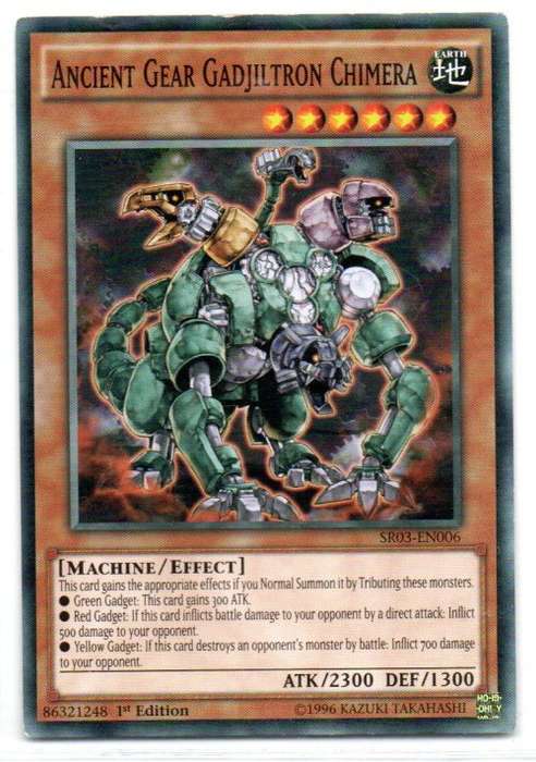 Yu-Gi-Oh! - Ancient Gear Gadjiltron Chimera - 1st Ed/Common - Machine Reactor Structure Deck (SR03-E
