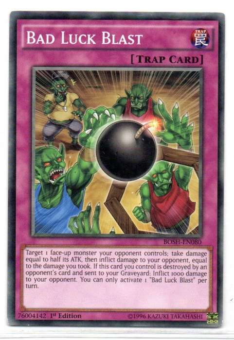 Yu-Gi-Oh! - Bad Luck Blast - 1st Ed/Short Print - Breakers of Shadow (BOSH-EN080)