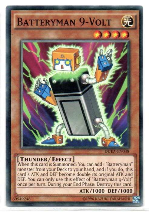 Yu-Gi-Oh! - Batteryman 9-volt - Common - Duelist Alliance (DUEA-EN038)