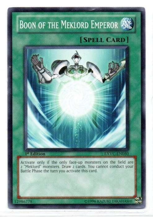 Yu-Gi-Oh! - Boon of the Meklord Emperor - 1st Ed/Common - Extreme Victory (EXVC-EN050)