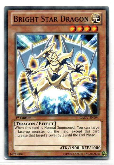 Yu-Gi-Oh! - Bright Star Dragon - 1st Ed/Common - Galactic Overlord (GAOV-EN094)