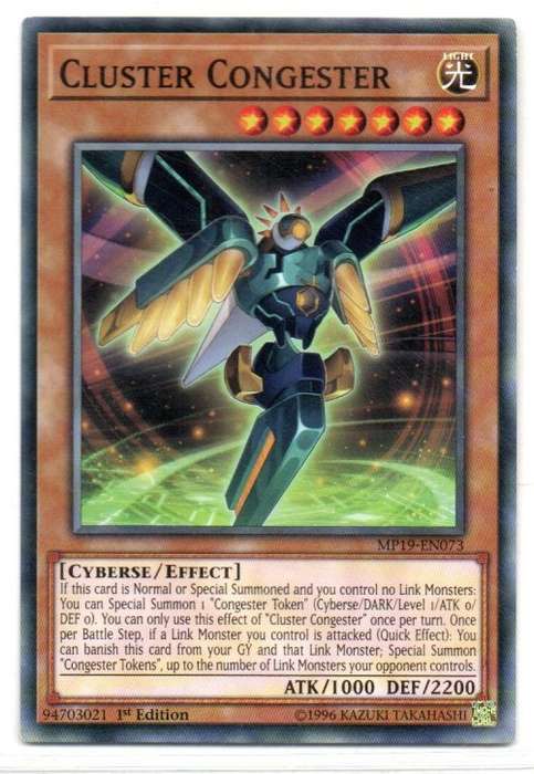 Yu-Gi-Oh! - Cluster Congester - 1st Ed/Common - 2019 Gold Sarcophagus Tin Mega Pack (MP19-EN073)