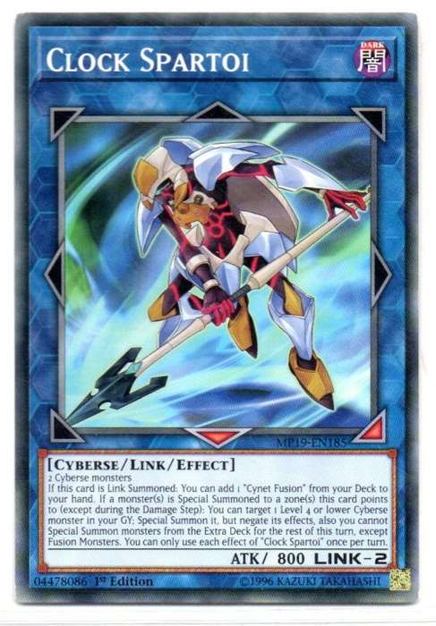 Yu-Gi-Oh! - Clock Spartoi - 1st Ed/Common - 2019 Gold Sarcophagus Tin Mega Pack (MP19-EN185)