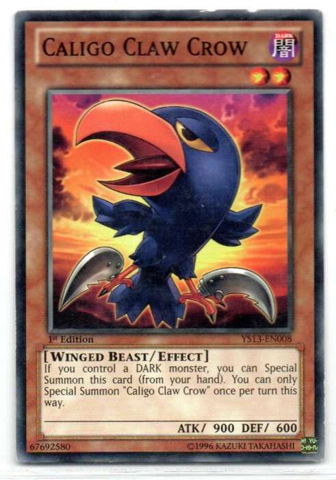 Yu-Gi-Oh! - Caligo Claw Crow - 1st Ed/Common - Super Starter: V for Victory (YS13-EN008)