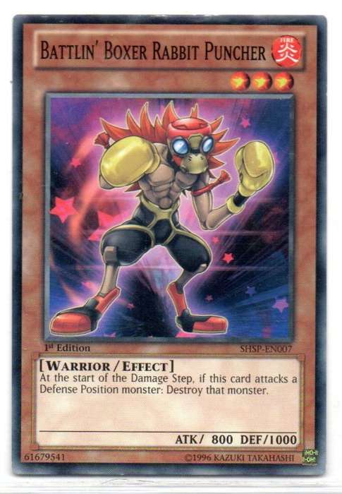 Yu-Gi-Oh! - Battlin` Boxer Rabbit Puncher - 1st Ed/Common - Shadow Specters (SHSP-EN007)