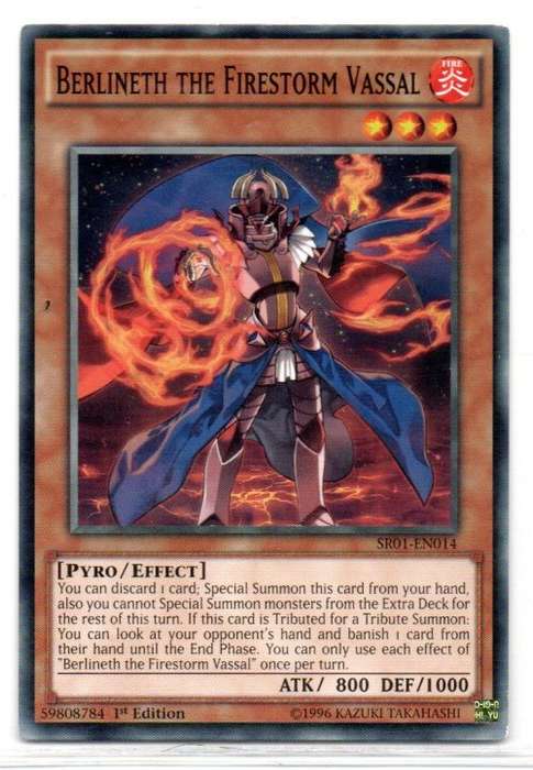 Yu-Gi-Oh! - Berlineth The Firestorm Vassal - Emperor of Darkness Structure Deck (SR01-EN014)