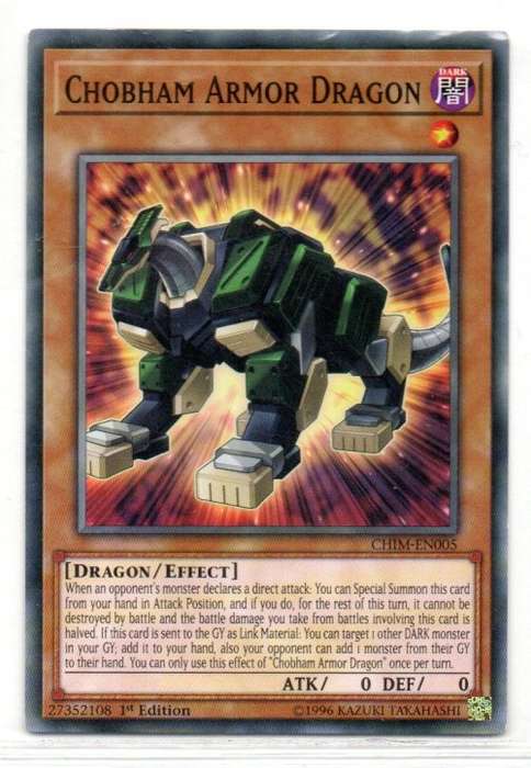 Yu-Gi-Oh! - Chobham Armor Dragon - 1st Ed/Common - Chaos Impact (CHIM-EN005)