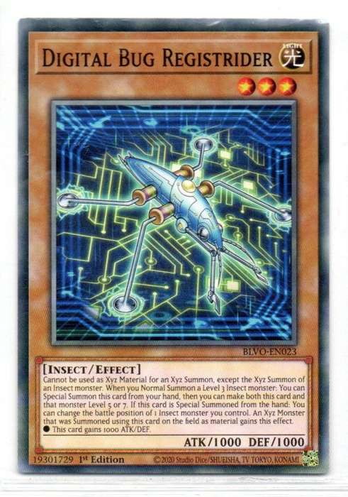 Yu-Gi-Oh! - Digital Bug Registrider - 1st Ed/Common - Blazing Vortex (BLVO-EN023)