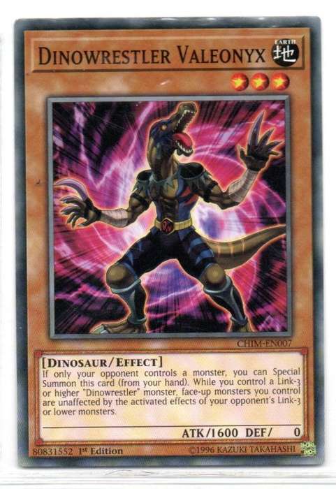 Yu-Gi-Oh! - Dinowrestler Valeonyx - 1st Ed/ Common - Chaos Impact (CHIM-EN007)