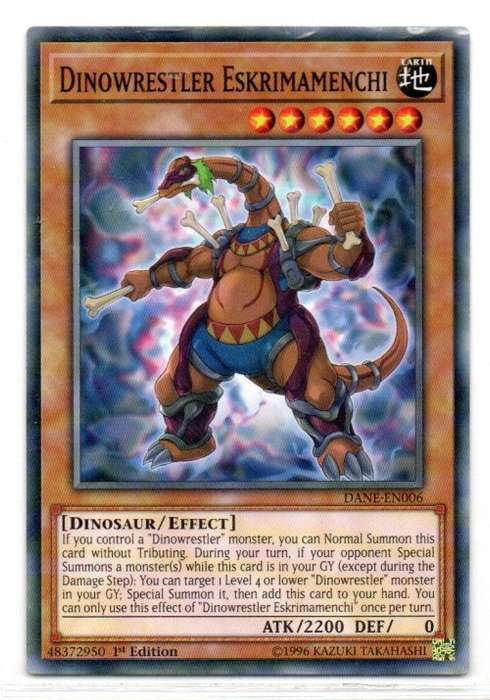 Yu-Gi-Oh! - Dinowrestler Eskrimamenchi - 1st Ed/Common - Dark Neostorm (DANE-EN006)
