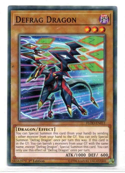 Yu-Gi-Oh! - Defrag Dragon - 1st Ed/Common - Flames of Destruction (FLOD-EN011)