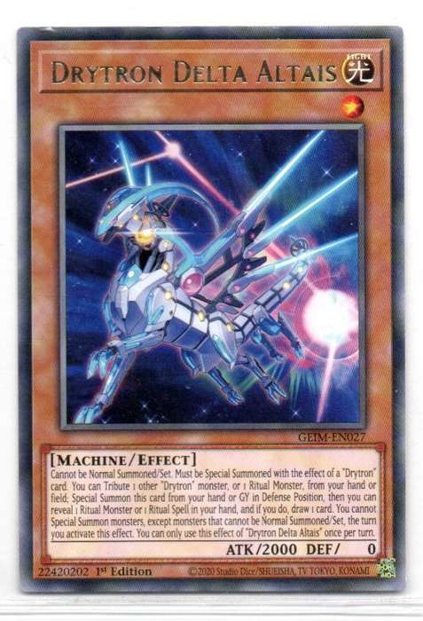 Yu-Gi-Oh! - Drytron Delta Altais - 1st Ed/Rare - Genesis Impact (GEIM-EN027)