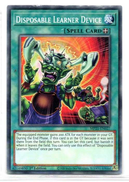 Yu-Gi-Oh!  - Disposable Learner Device - 1st Ed/Common - 2021 Tin of Ancient Battles (MP21- EN027)