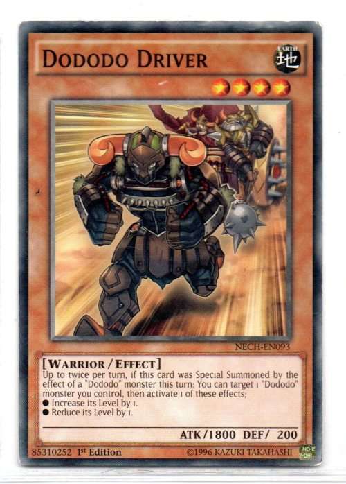 Yu-Gi-Oh!  - Dododo Driver - 1st Ed/Common - The New Challenger (NECH-EN093)