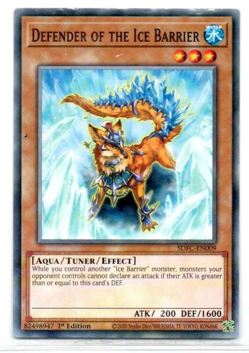 Yu-Gi-Oh! - Defender of the Ice Barrier - 1st Ed/Common - Structure Deck: Freezing Chains (SDFC-EN00
