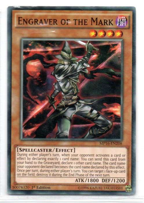 Yu-Gi-Oh! - Engraver of the Mark - 1st Ed/Common - 2016 Mega-Tin Mega Tin (MP16-EN208)