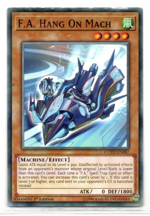 Yu-Gi-Oh! - F.A. Hang on Mach - 1st Ed/Common - Code of the Duelist (COTD-EN087)