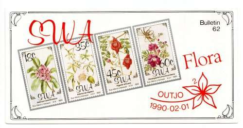 1990 South-West Africa Flora FDC 4.2 & Bulletin 62
