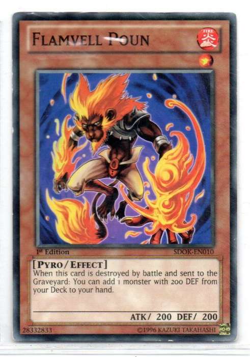 Yu-Gi-Oh! - Flamvell Poun - 1st Ed/Common - Onslaught of the Fire King Structure Deck (SDOK-EN010)