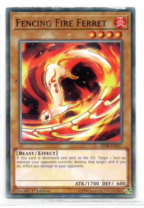 Yu-Gi-Oh! - Fencing Fire Ferret - 1st Ed/Common - Structure Deck: Soulburner (SDSB-EN017)