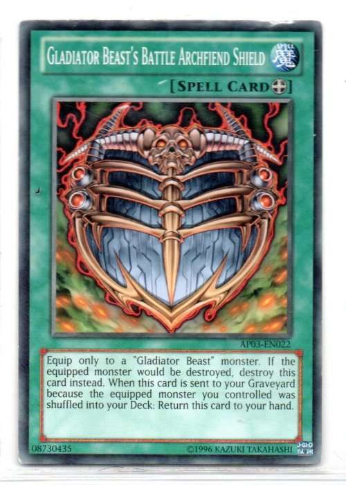 Yu-Gi-Oh! - Gladiator Beast`s Battle Archfiend Shield - Common - Astral Pack Three (AP03-EN022)