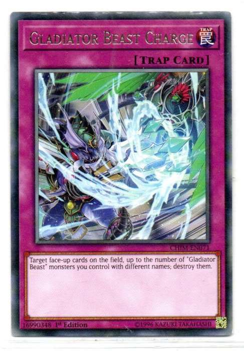 Yu-Gi-Oh! - Gladiator Beast Charge - 1st Ed/Rare - Chaos Impact (CHIM-EN071)