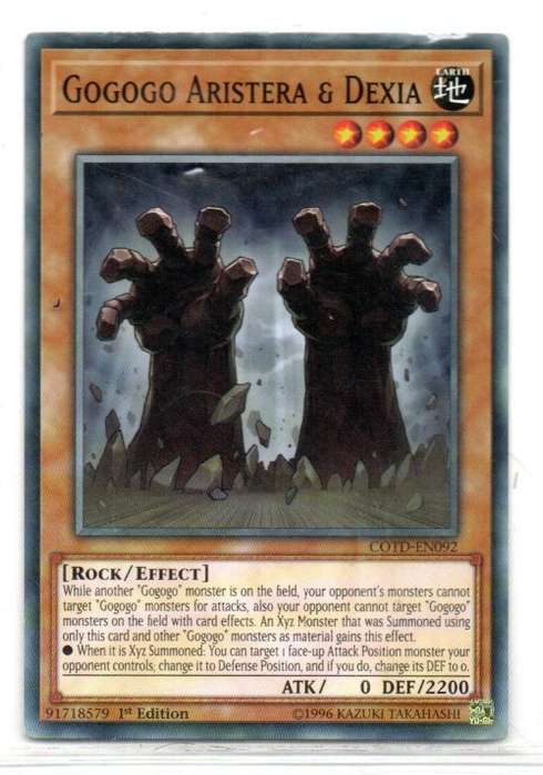 Yu-Gi-Oh! - Gogogo Aristera & Dexia - 1st Ed/Common - Code of the Duelist (COTD-EN092)