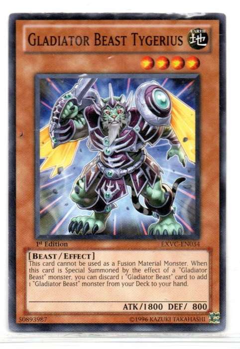 Yu-Gi-Oh! - Gladiator Beast Tygerius - 1st Ed/Common - Extreme Victory (EXVC-EN034)