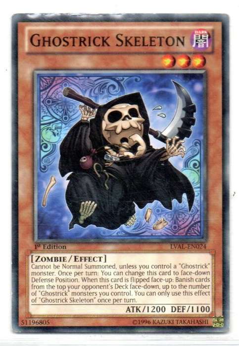 Yu-Gi-Oh! - Ghostrick Skeleton - 1st Ed/Common - Legacy of the Valiant (LVAL-EN024)