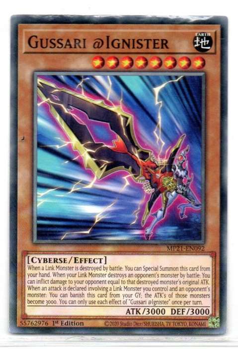 Yu-Gi-Oh! - Gussari @Ignister - 1st Ed/Common - 2021 Tin of Ancient Battles (MP21-EN092)