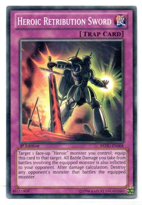 Yu-Gi-Oh! - Heroic Retribution Sword - 1st Ed/Common - Return of the Duelist (REDU-EN068)