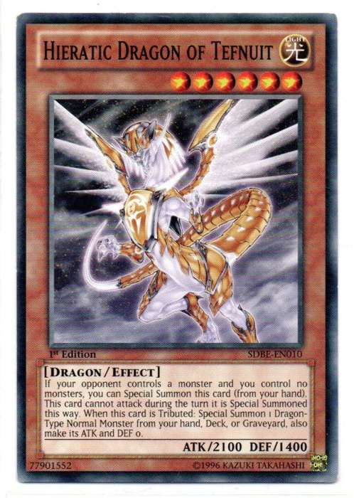 Yu-Gi-Oh! - Hieratic Dragon of Tefnuit - 1st Ed/Common - Saga of Blue-Eyes White Dragon Structure De