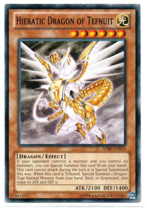Yu-Gi-Oh! - Hieratic Dragon of Tefnuit - Common - Saga of Blue-Eyes White Dragon Structure Deck (SDB