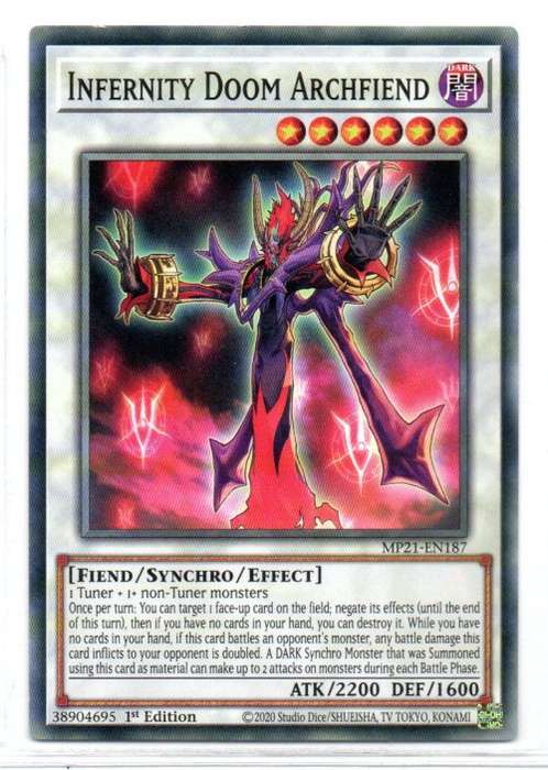 Yu-Gi-Oh! - Infernity Doom Archfiend - 1st Ed/Common -2021 Tin of Ancient Battles (MP21-EN187)