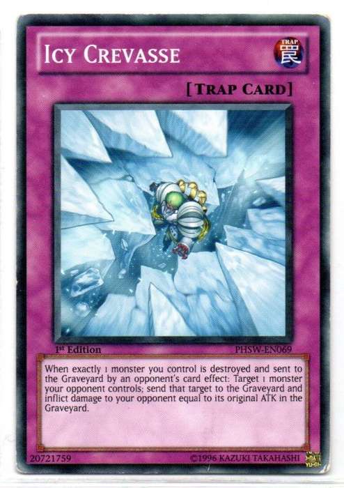 Yu-Gi-Oh! - Icy Crevasse - 1st Ed/Common - Photon Shockwave (PHSW-EN069)