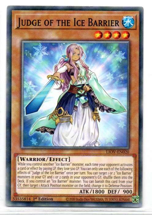 Yu-Gi-Oh! - Judge of the Ice Barrier - 1st Ed/Common - Lightning Overdrive (LIOV-EN020)