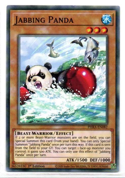 Yu-Gi-Oh! - Jabbing Panda - 1st Ed/Common - Phantom Rage (PHRA-EN082)