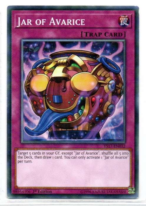 Yu-Gi-Oh! - Jar of Avarice - 1st Ed/Common - Starter Deck: Link Strike (YS17-EN032)